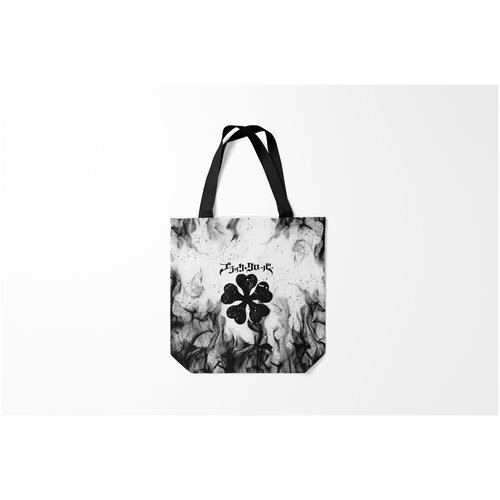 фото Сумка-шоппер / 40х40 см / аниме / черный клевер горящий фон burnettie