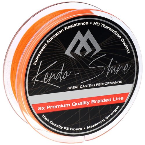 Плетеный шнур MIKADO Kendo Shine d=0.16 мм, 150 м, 13.84 кг, orange, 1 шт.