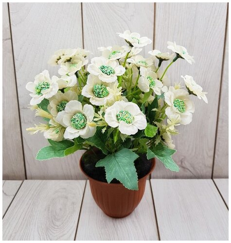 Искусственные цветы анемоны в горшке/Искусственные цветы для декора ...