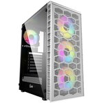 Корпус Powercase Mistral Z4С White, Tempered Glass, Mesh, 4x 120mm 5-color LED fan, белый, ATX (CMIZ4CW-L4) - изображение