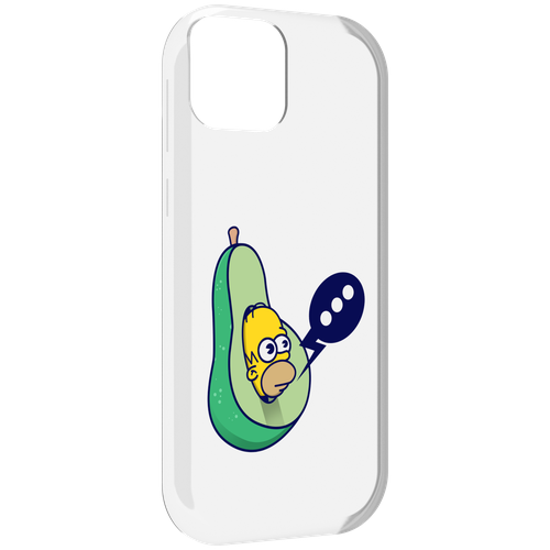 Чехол MyPads Гомер-авокадо для UleFone Note 6 / Note 6T / Note 6P задняя-панель-накладка-бампер