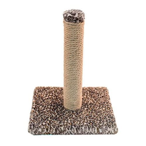 Когтеточка столбик для кошек Eco джут мех 30 х 30 х 42 см (1 шт)
