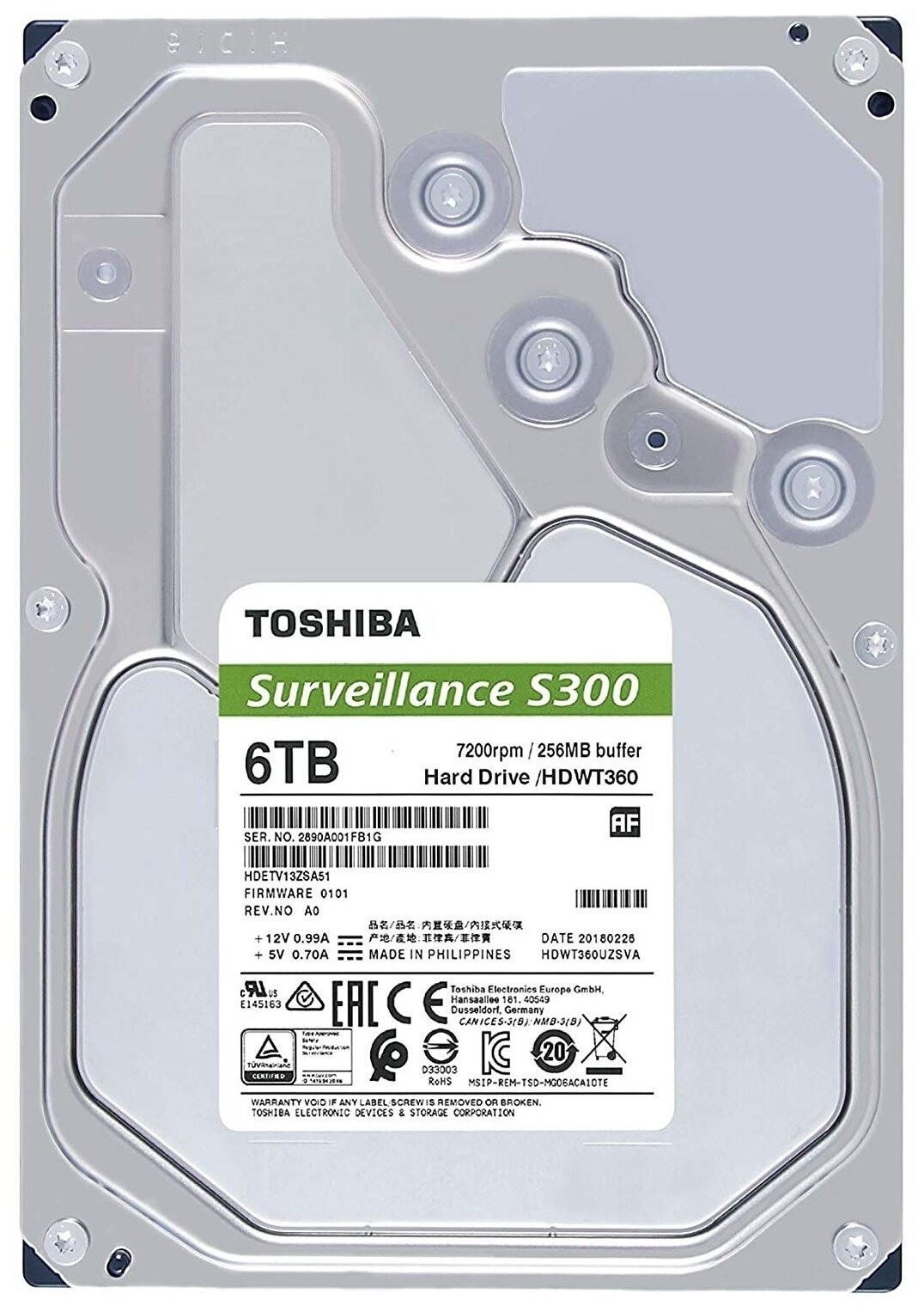 Жесткий диск Toshiba S300 6 ТБ HDWT360UZSVA