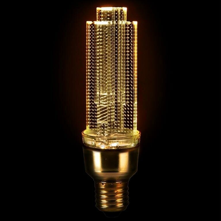 Лампа светодиодная. General декор GLDEN CRYSTAL-5-230-E27-4500 золотая