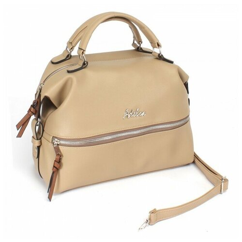фото Сумка женская искусственная кожа adel-138/3в/мм, 1отд+карм/пер, плечевой ремень, бежевый 236781 аделия