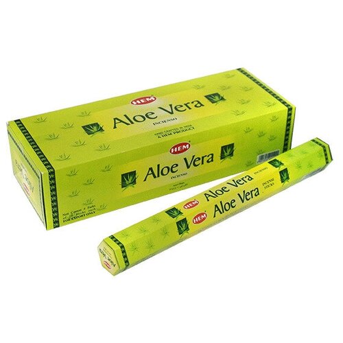Купить Благовоние HEM Алое Вера Aloe Vera блок 6 упаковок Перо Павлина, коричневый