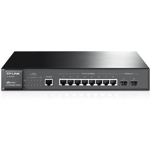 TP-Link Коммутатор L2 управляемый TL-SG3210 8 портов Ethernet 1000 Мбитс 2 порта Gigabit SFP 19642₽