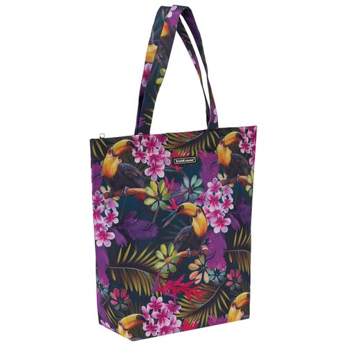 фото Сумка-шоппер на молнии erichkrause 14l tropics (в пакете по 1шт.) (48927)