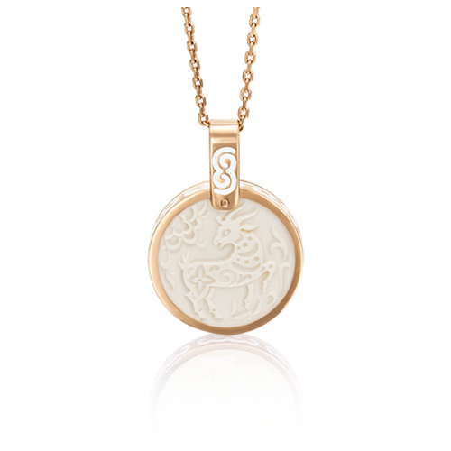 PLATINA jewelry Подвеска из красного золота с бивнем мамонта 03-2451-08-292-1110-46