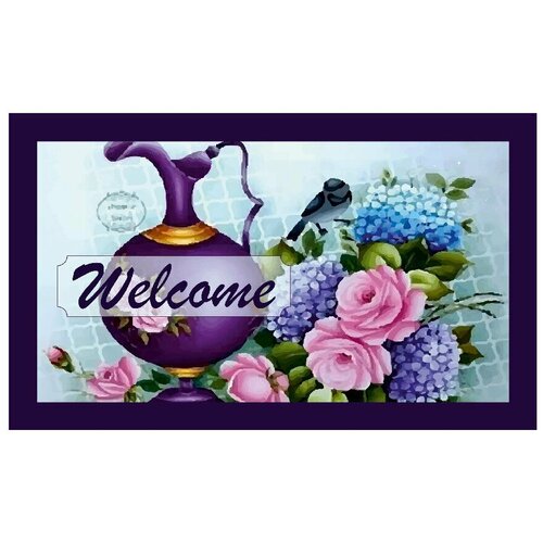 Коврик придверный 45x75 см толщ. 7мм B'Home 50% полиэстер 50% ПВХ, 058