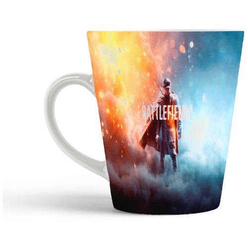 фото Кружка-латте coolpodarok батла бателфилд battlefield (солдат и лого)