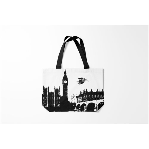 фото Сумка-шоппер / 46х35 см / популярные иллюстрации / другие город burnettie