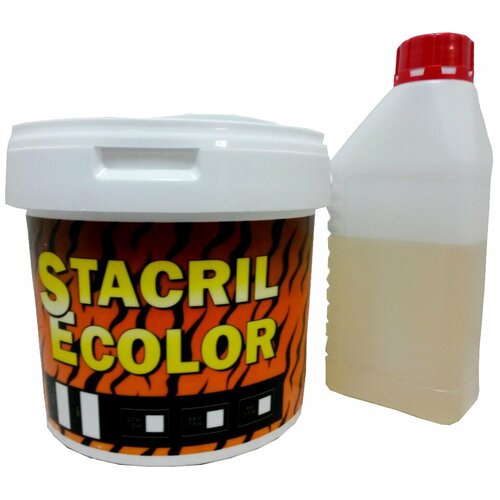 Жидкий акрил Stacril Ecolor (3,4кг) 24 часа для реставрации ванны длиной 1,5 метра