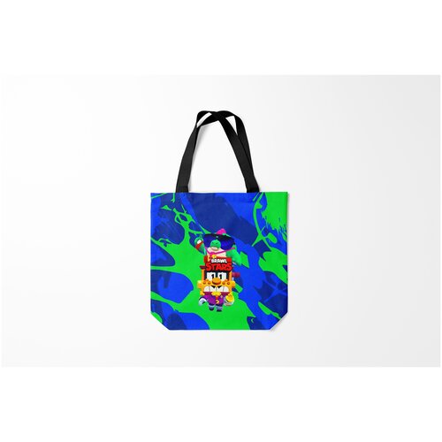 фото Сумка-шоппер / 40х40 см / геймерам / brawl stars базз buzz и грифф griff burnettie