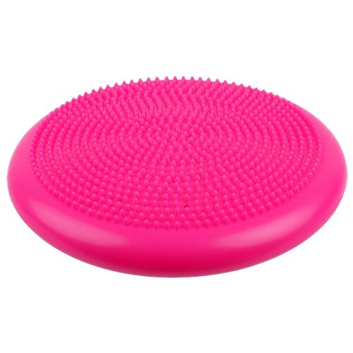 фото Балансировочная подушка (розовый), диаметр 35 см + насос для мячей с иголкой none