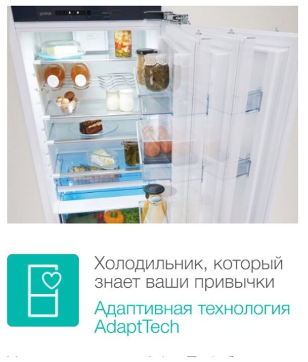 Встраиваемый холодильник комби Gorenje - фото №10