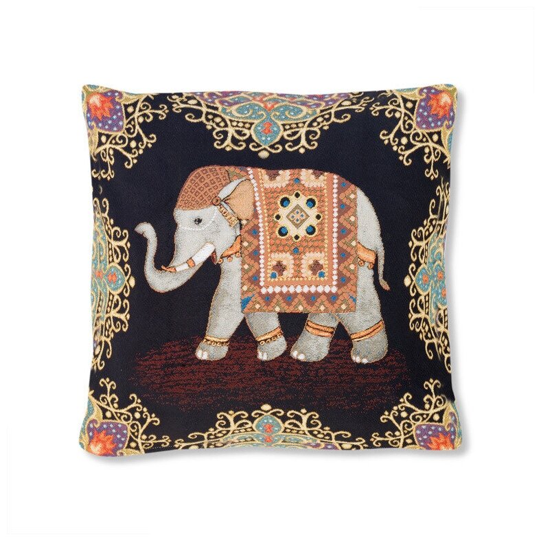 Гобелен подушка декоративная Магазин гобеленов "Индийский слон удача" 45*45 см