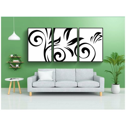 фото Набор модулных постеров для интерьера "декоративный, цветочный, процветать" 60x90 см. в тубусе, без рамки lotsprints