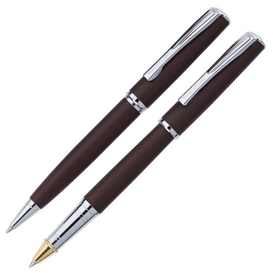 Набор подарочный Pierre Cardin Pen&Pen - Brown, ручка шариковая + ручка роллер, шт PC0942BP/RP