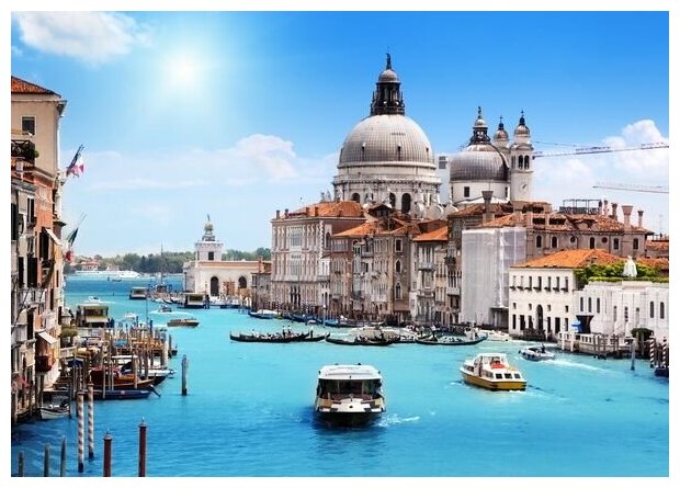 Постер на холсте Канал в Венеции (Canal in Venice) №3 42см. x 30см.