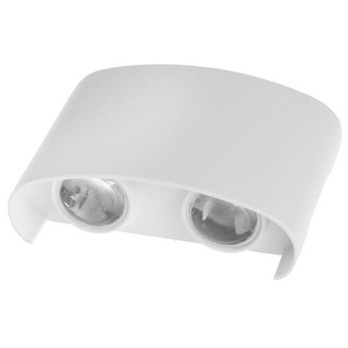 Market-Space Светильник фасадный Полусфера 4 Вт 3000К двухлучевой влагозащищенный IP65 белый 1004₽