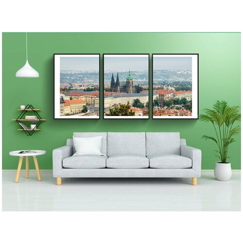 фото Набор модулных постеров для интерьера "пражский град, прага, дом" 60x90 см. в тубусе, без рамки lotsprints