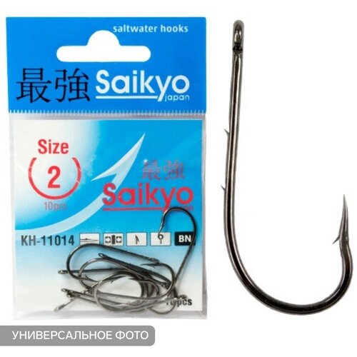 фото Saikyo крючки saikyo kh-11014 bait holder bn № 1, 10 шт