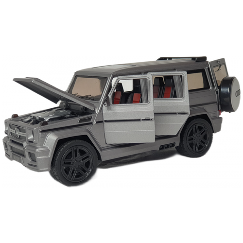 Коллекционная металлическая машинка Mercedes-Benz G65 AMG Гелик 1:24 свет, звук M929Y (Цвет: Серый) коллекционная модель mercedes benz gelendwagen g65 1 24 серый металл свет звук