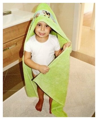 Детское полотенце-уголок Maison Dor KIDS ROBE хлопковая махра сиреневый 90х90