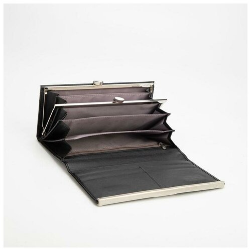 фото Кошелёк на магнитах, цвет чёрный