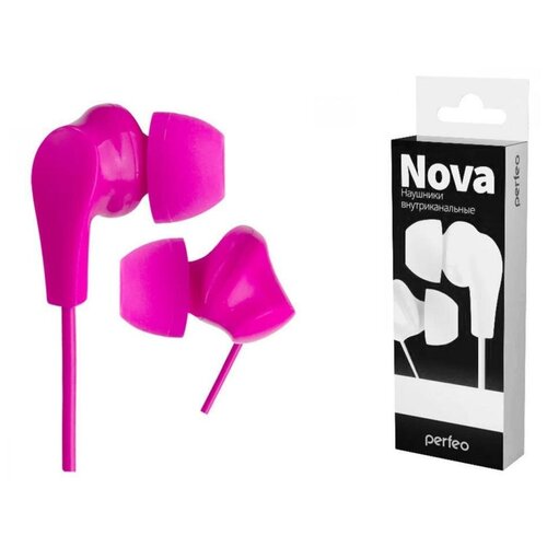 Наушники вакуумные проводные Perfeo NOVA розовые 46800₽