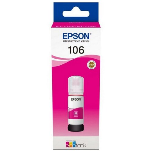 Контейнер с чернилами Epson 106 T00R3 C13T00R340 пурпурный дляL7160/L7180 контейнер с чернилами sakura c13t00r340 106 m для epson пурпурный 5000 к 70 мл