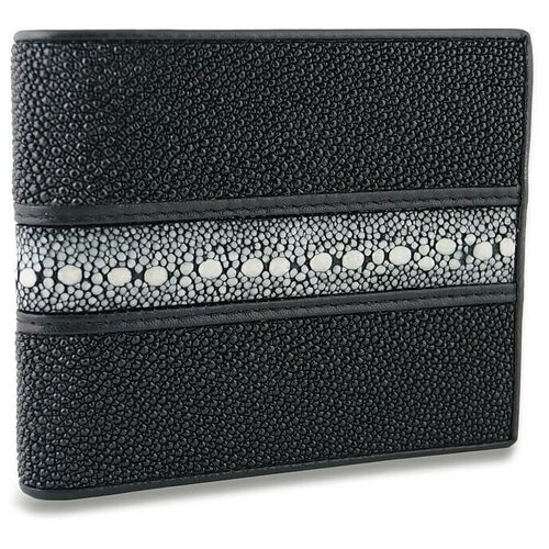 Бумажник Exotic Leather, фактура зернистая, черный