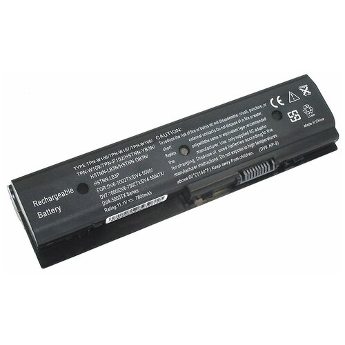 Аккумуляторная батарея для ноутбука HP DV6-7000 DV6-8000 (HSTNN-LB3N) 7800mAh OEM черная