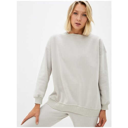 фото Серая вязаная толстовка incity, цвет светло-серый, размер s