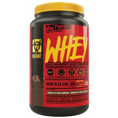 Протеин Mutant Whey, 908 гр., шоколадный брауни протеин mutant whey 4540 гр шоколадный брауни