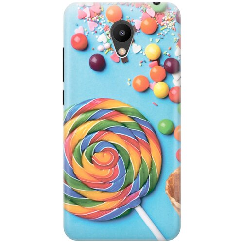 фото Силиконовый чехол на meizu m6 / мейзу м6 с эффектом блеска "разноцветный леденец gosso