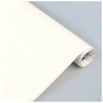 Дизайнерская бумага Sadipal Пленка бархатная самоклеящаяся SADIPAL, рулон 45х100см, Белый - изображение