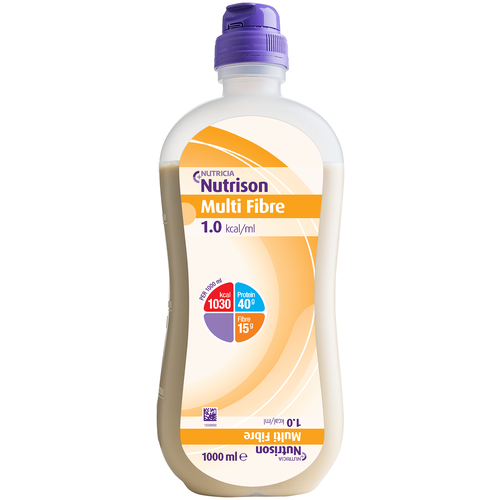 Nutrison (Nutricia) Multi Fibre 1.0 (бутылка), готовое к употреблению, 1000 мл, 1136 г, нейтральный
