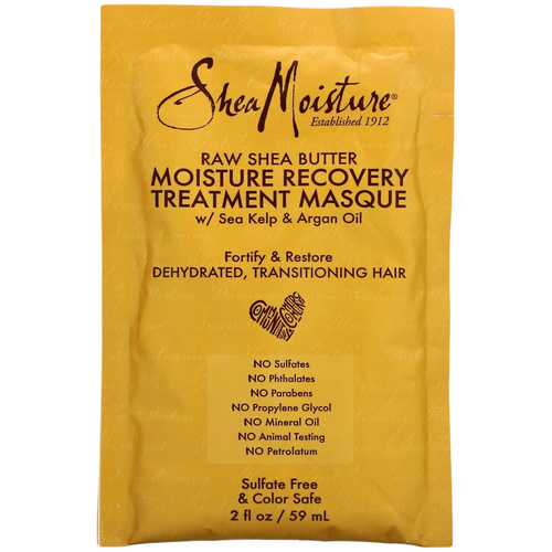 Shea Moisture маска Raw Shea Butter Moisture Recovery Treatment Masque with Seal Kelp & Argan Oil, 59 мл, пакет shea moisture deep treatment masque w sea kelp