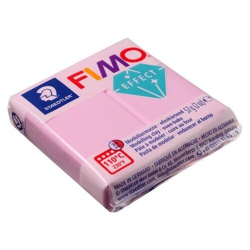 полимерная глина fimo effect цвет ваниль 1 упаковка Пластика - полимерная глина, 57 г, effect Pastel, пастельно-розовый