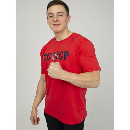 фото Футболка традиция футболка ссср, размер xl(52-54), красный