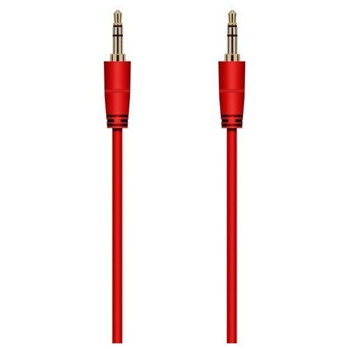 Аудио кабель AUX Krutoff 1m, красный (пакет) krutoff аудио кабель aux krutoff spiral 1 8 m белый