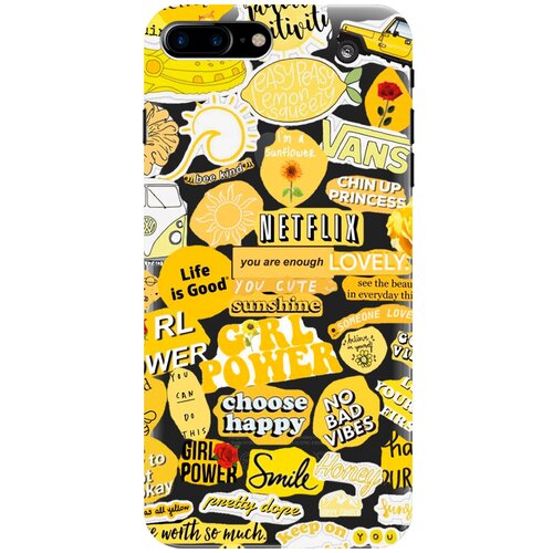 Силиконовый чехол на Apple iPhone 8 Plus / 7 Plus / Эпл Айфон 7 Плюс / 8 Плюс с рисунком Hippie Stickers силиконовый чехол на apple iphone 8 plus 7 plus эпл айфон 7 плюс 8 плюс с рисунком space stickers