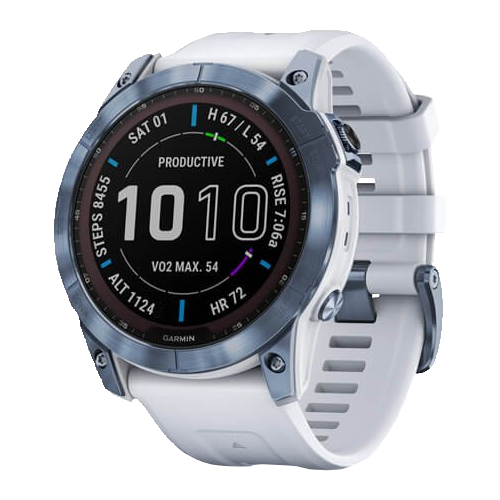 Умные часы Garmin Fenix 7X Sapphire Solar Mineral Blue Titanium w/Whitestone