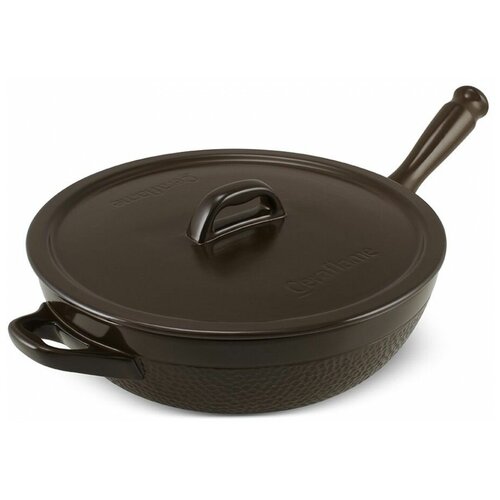 Сковорода HAMMERED+ с доп. ручкой с керамической крышкой 24 см., 2 л. медный