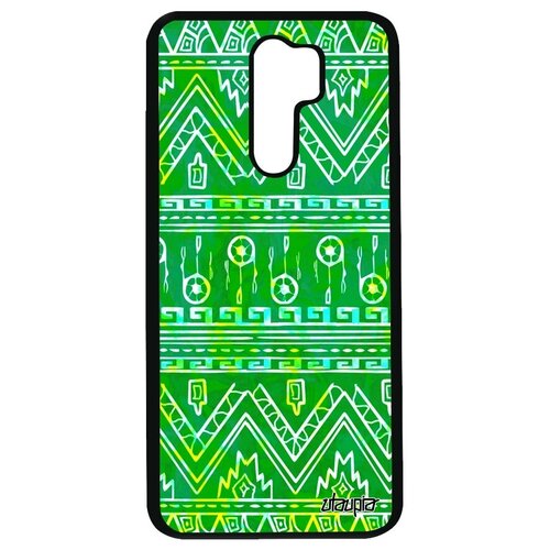 фото Ударопрочный чехол на телефон // xiaomi redmi 9 // "ацтекские мотивы" трайбл декор, utaupia, светло-зеленый