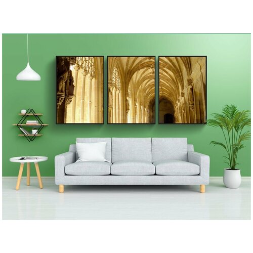 фото Набор модулных постеров для интерьера "испания, монастырь, церковь" 60x90 см. в тубусе, без рамки lotsprints