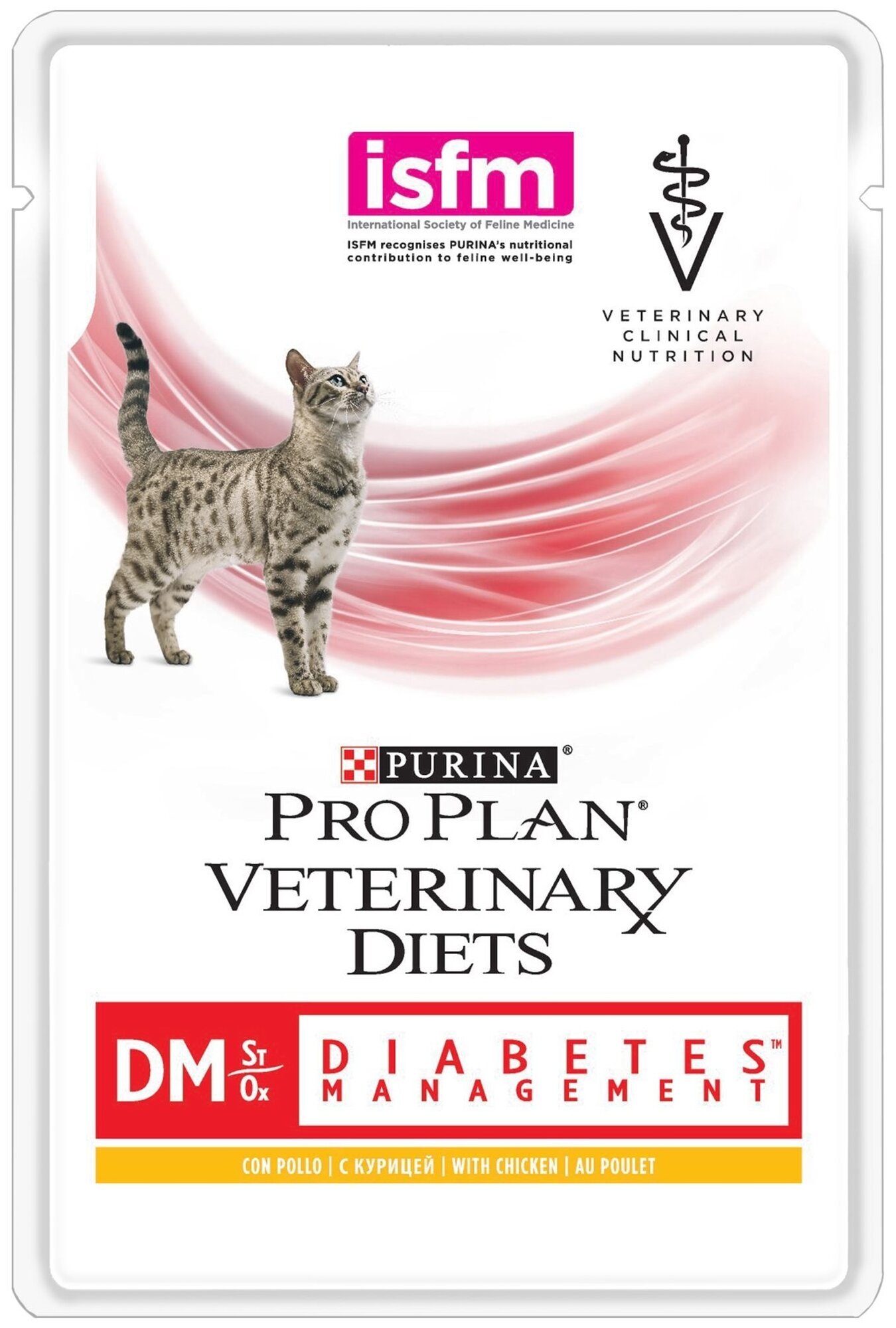Влажный корм для кошек Purina Pro Plan Veterinary Diets DM St/Ox DIABETES MANAGEMENT, при сахарном диабете, с курицей, 18 шт. х 85 г - фотография № 2