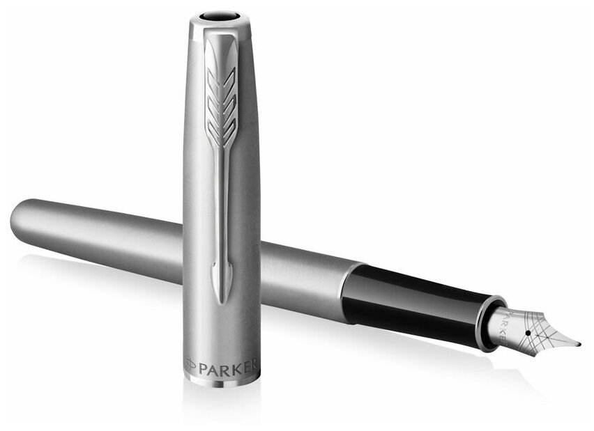 Ручка перьев. Parker Sonnet Essential Sandblast F546 2146873 Stainless Steel CT F сталь нержавеющая